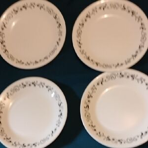 Corelle White and Black Dinnerware Set with Classic Design